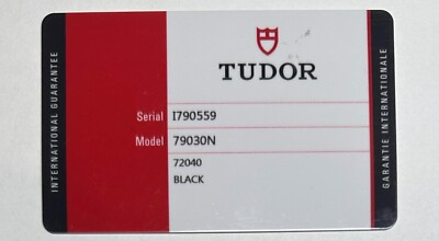 #ad Tudor Black Bay 58 Guarantee Certificate Warranty Model 79030N I Serial $135.00