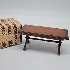 Vintage Concord Miniatures Wooden Dining Table Doll House Furniture 1:1 Scale