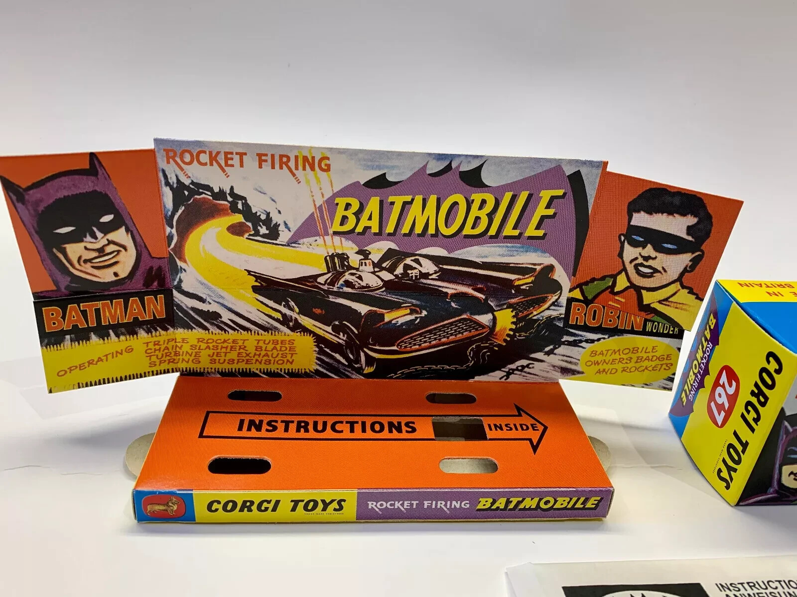 Corgi Toys Batmobile 267 repro box - First Issue Series 1966 - Exact ...