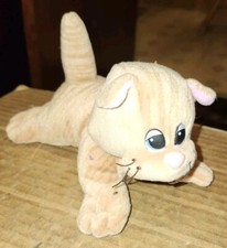Vintage Pound Puppies Purries Brown Cat Kitty Stuffed Plush Toy 7" Tonka 1980 s