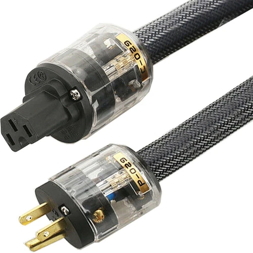Audiophile HiFi Audio Power Cable Pure Copper EU US Schuko AU Mains Supply Cord - Picture 2 of 17