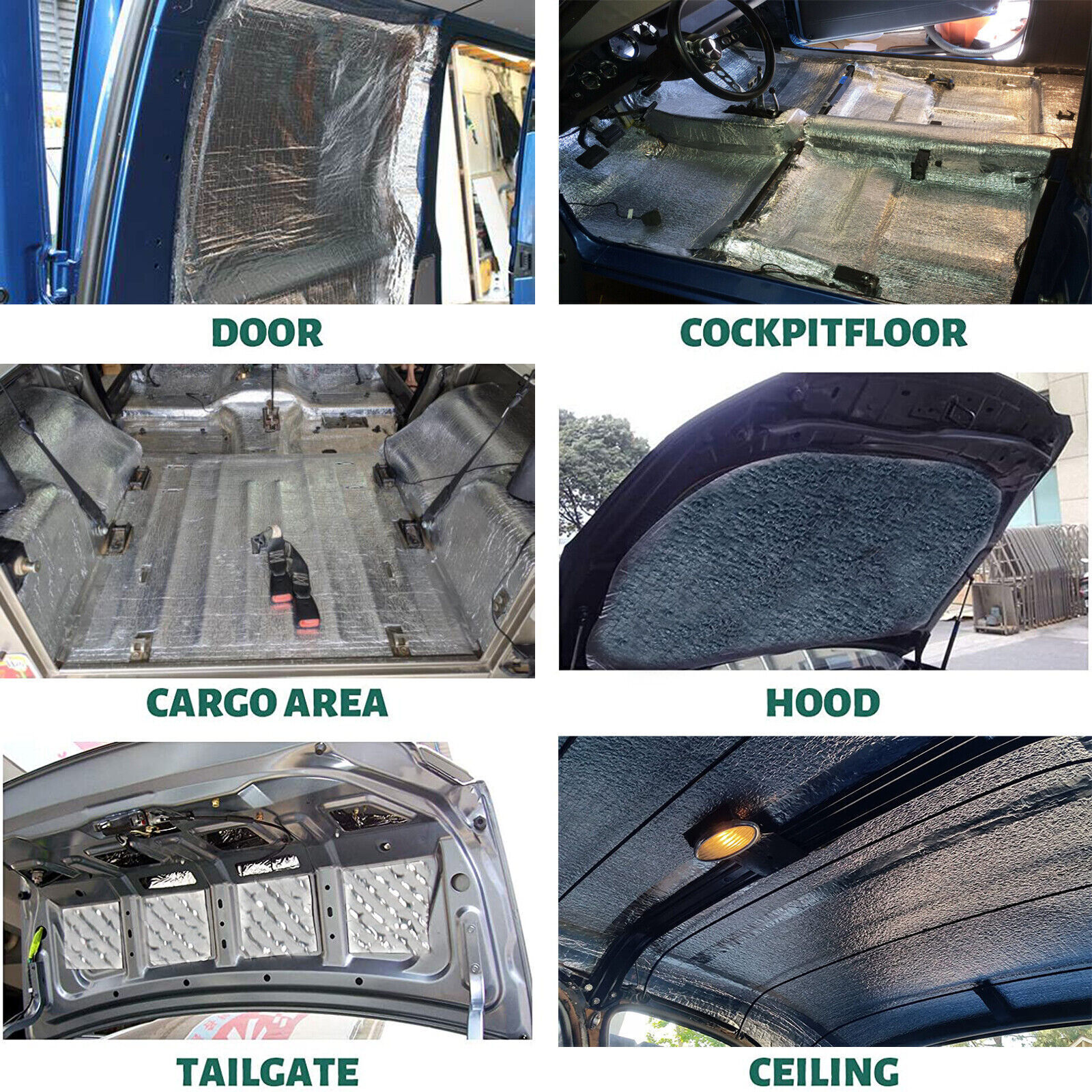 Car Motorhome Sound Deadener Heat Barrier Foam Squeaks Rattles Noisy