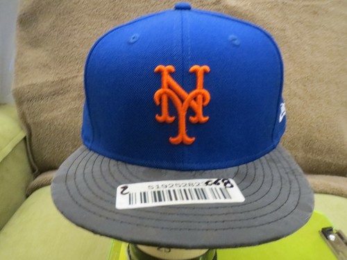New Era NY Mets Blue Fitted Hat, Black 