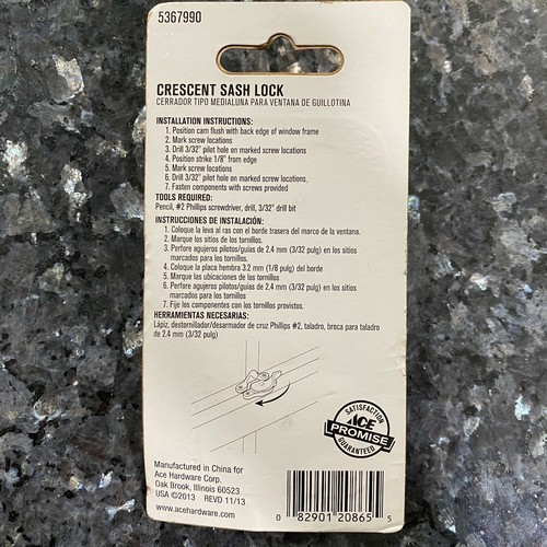 Lote de 2 con cerradura de faja Ace Crescent acabado bronce frotado al aceite 5367990 - NUEVO - Imagen 3 de 4
