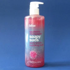 NEW Bliss Raspberry Champagne Soapy Suds Body Wash & Bubbling Bath 16oz
