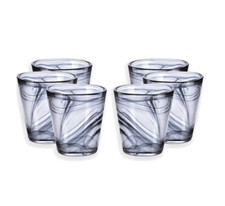 Set 6 Bicchieri Acqua Vino da Tavola in Vetro Capri la Notte 37 cl