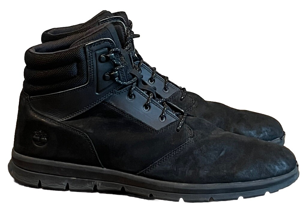 TIMBERLAND GRAYDON MEN'S BLACK lightweight SNEAKER BOOTS Sz