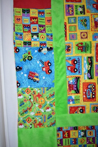 CHILD'S LITTLE CAR STROLLER & CRIB QUILT 28" X 34" - Picture 5 of 6