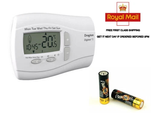 Drayton 22083 Digistat+3 7 Day Programmable Room BATTERY Thermostat NOT RF  | eBay