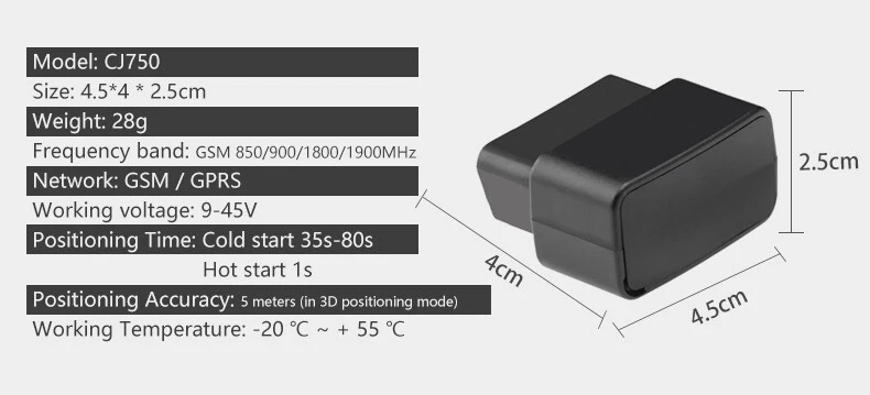 Rastreador GPS para automóvil relé de seguimiento dispositivo antirrobo en tiempo real localizador GSM LED OBD Foto 3 de 4
