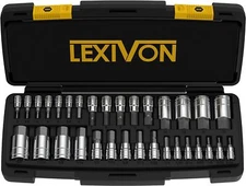 LEXIVON Master HEX Bit Socket Set, Premium S2 Alloy Steel | Complete 32-Piece
