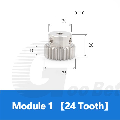Modul 0,5 1 1,5 2 Zahnrad Stirnrad aus Edelstahl mit Nabe 12 bis 60 Zähne Ritzel - Bild 40 von 74