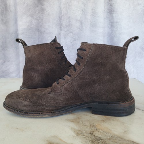 All Saints Plain Toe Prison Style Suede Combat Boots Men's Size 42 - Picture 11 of 19