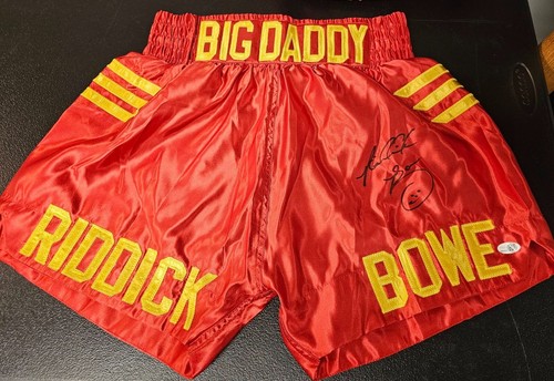 Riddick Bowe Signed Autographed Pro Style Boxing Trunk Shorts Auto JSA Big Daddy