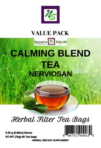 Calming Tea Blend Nerviosan Herbal Tea Value Pack (60 tea bags) Lemon Balm - Picture 9 of 9