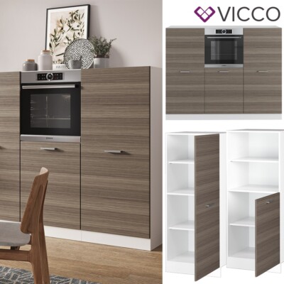 Vicco Cuisine R-Line, gris noble/blanc, 200cm , PT Anthracite | Leroy Merlin