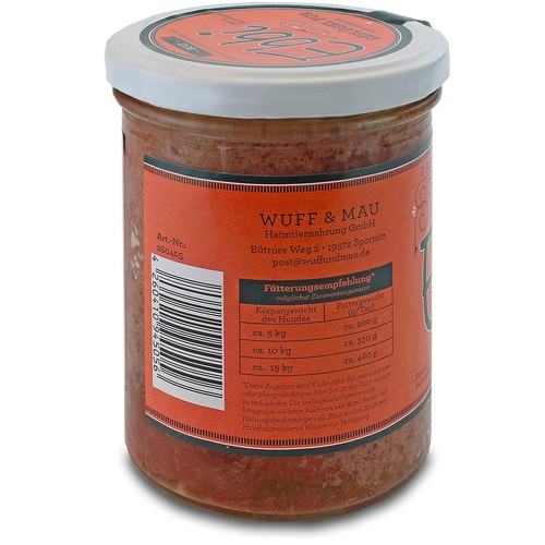 BIO Hundefutter Geflügel Pur 400g Glas mit Geflügelfleisch Pute Hähnchen / Ebbi - Bild 2 von 3