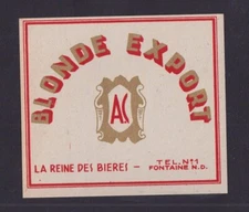 Old label alcohol France BN180360 blonde beer export fountain