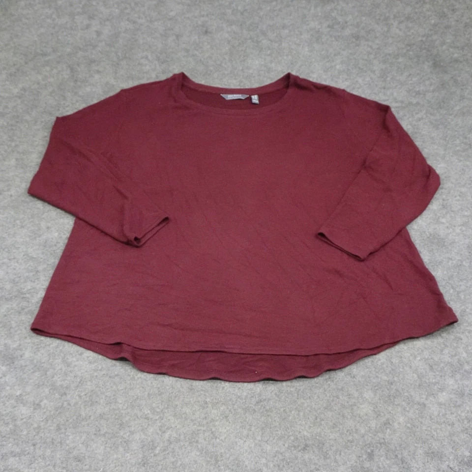 Suéter Lisa Rinna Mujer 2X Pullover Rojo Manga Larga Relajado Tejido Elástico Foto 2 de 4