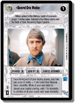 1x  General Crix Madine - Rare Damaged Endor - Limited - BB
