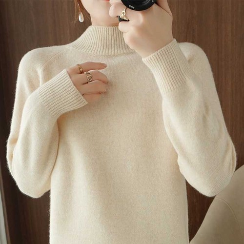 Long Sleeve Pullover Loose Turtleneck Sweater Jumpers Knit Winter Women - Bild 14 von 17