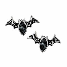 Alchemy Gothic Viennese Nights Bat Stud Earri...
