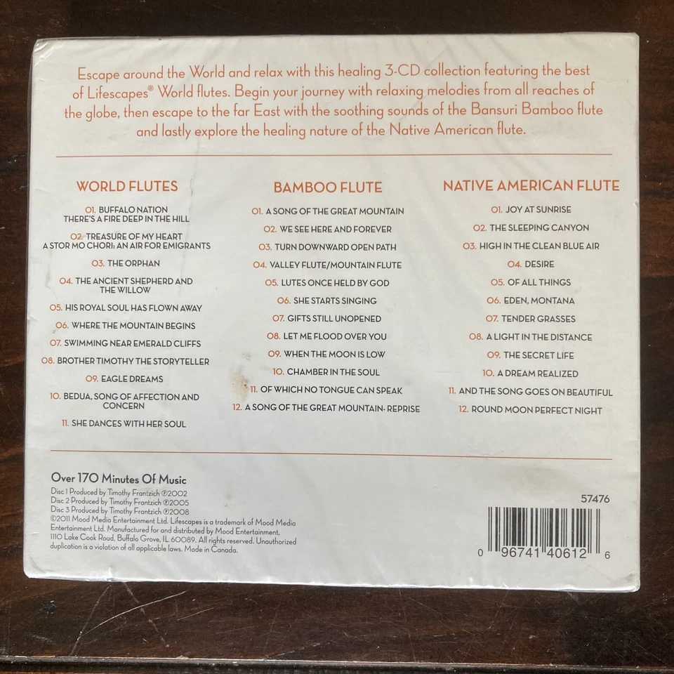 Best Of World Flutes A Lifescapes Music Collection-3 CD Collection-New Sealed - Image 2 of 4