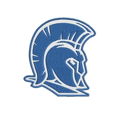 Spartan Helmet Crest Patch Embroidered Iron-On Applique Military War Tactical