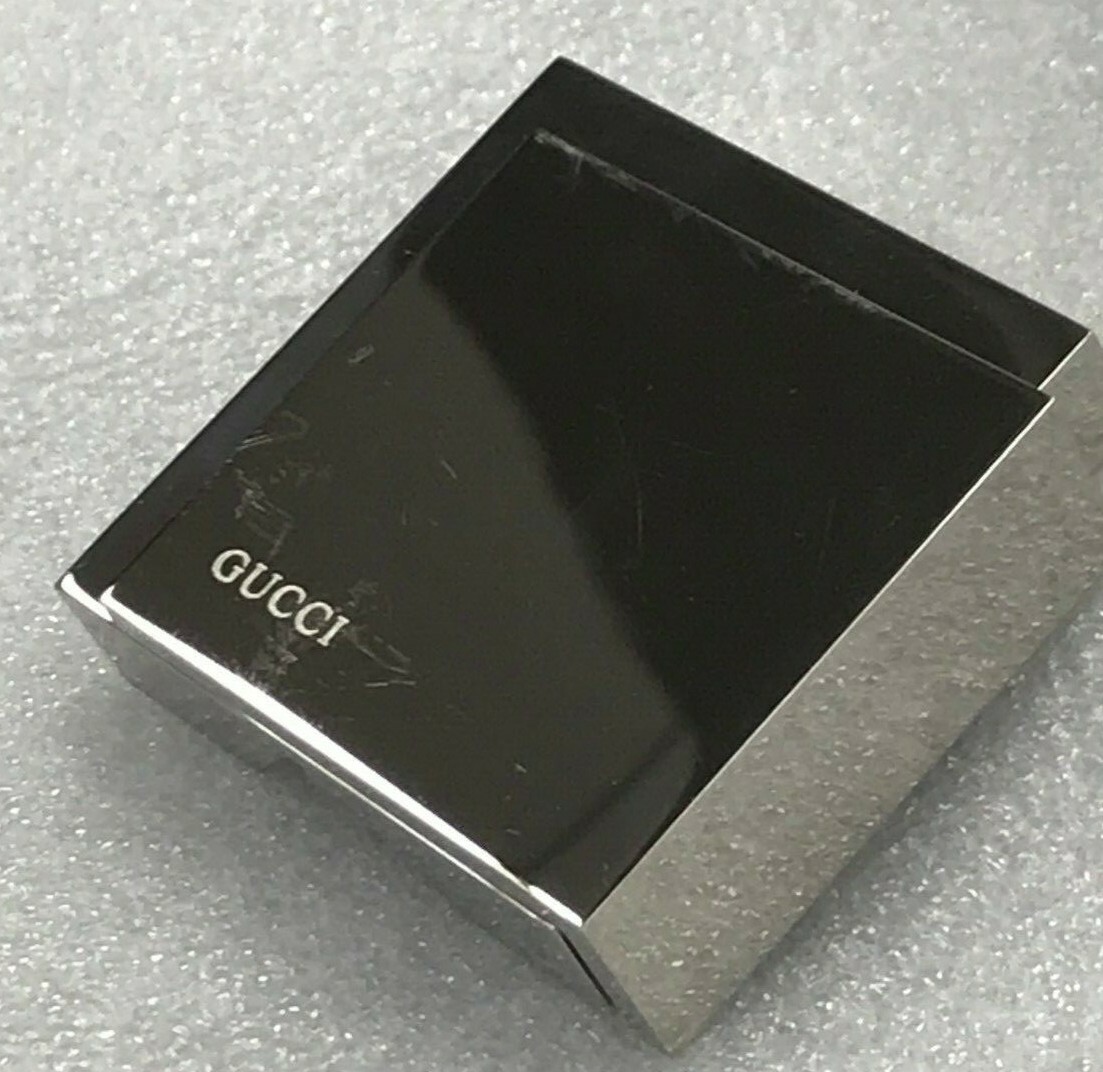 Authentic Gucci Vintage Stainless Steel Desk Table Travel Alarm