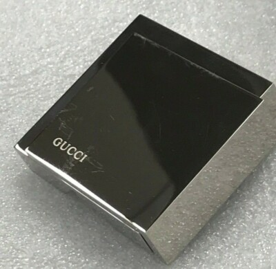 Authentic Gucci Vintage Stainless Steel Desk Table Travel Alarm
