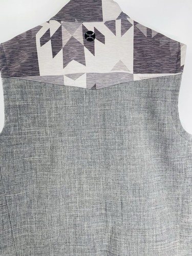Hooey Men's Medium Softshell Grey Full Zip Aztec Pattern - Picture 4 of 6
