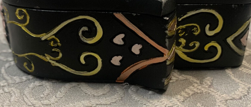 Schwarz und Gold Hamsa oder Hand von Fatima Schmuck Schmuckschatulle - Bild 5 von 9
