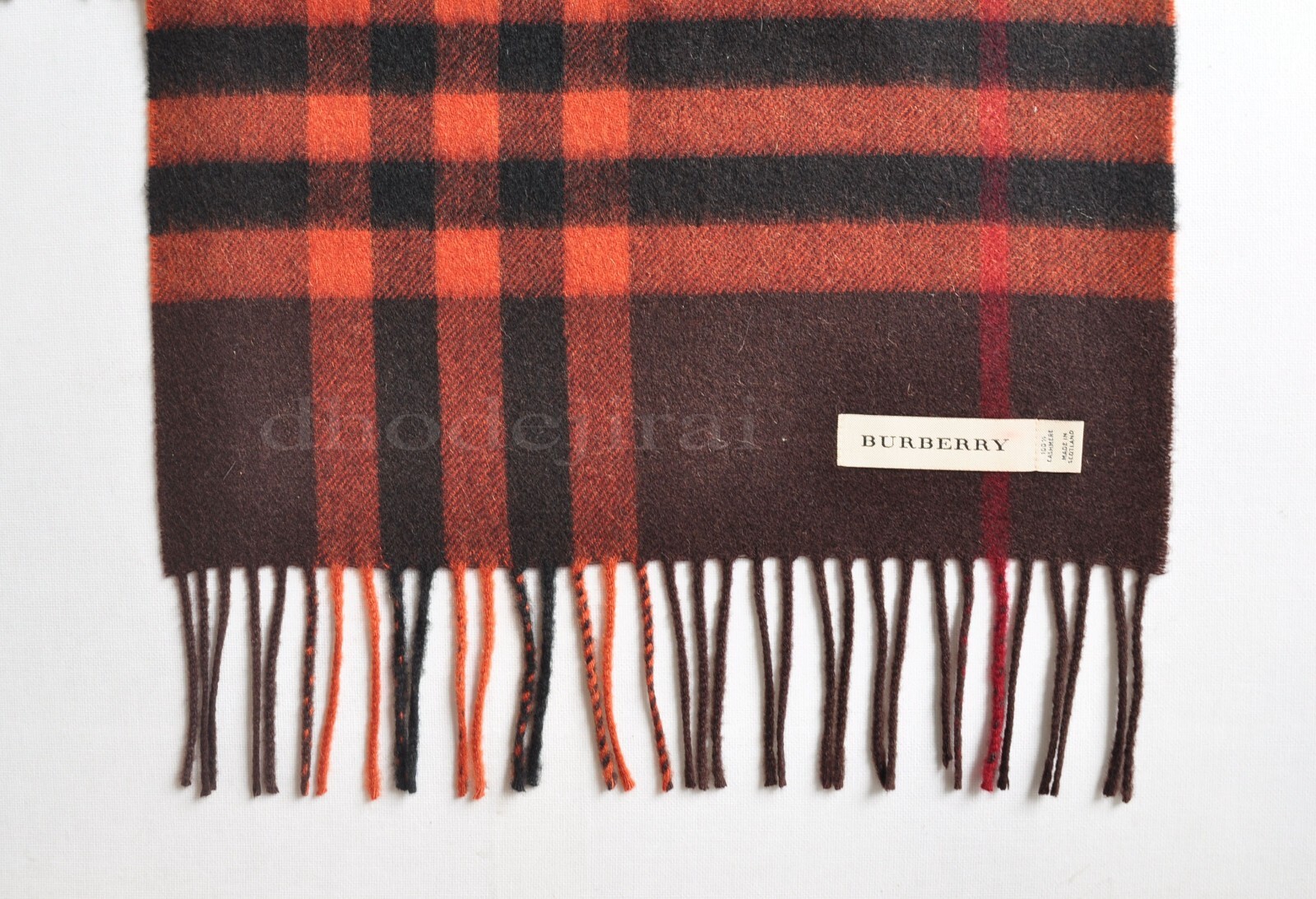 $960 Authentic BNWD BURBERRY  Check Cashmere Mens/Womens Scarf Dark Clove Brown image 5