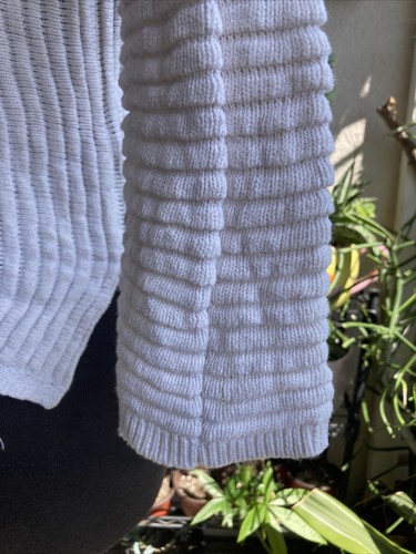 Mngorpt Olexy White Cream Sweater Long Bell Sleeve100% Cotton Knit Unique Size S - Picture 4 of 12