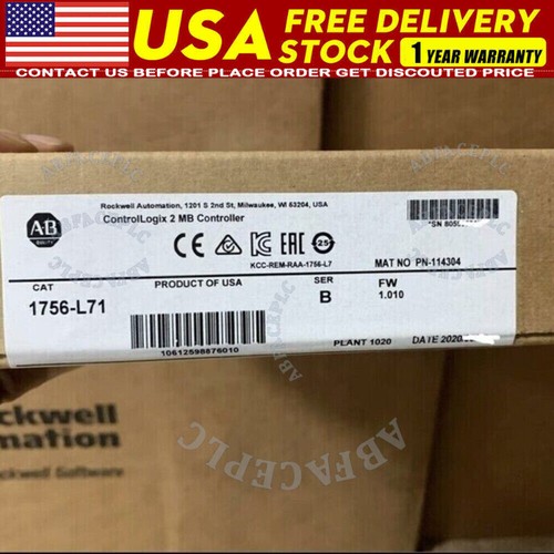 New Allen Bradley Sealed 1756-L71 ControlLogix 2MB Controller PLC 1756L71