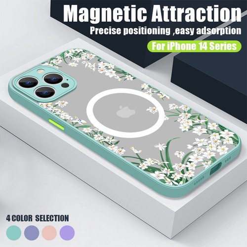 Flower Case Magsafe for iPhone 16 15 Pro Max 14 13 12 ShockProof Magnetic Cover - Picture 14 of 21