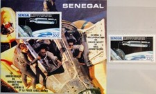 Senegal 1987 913 Block 48 719-720 Agena Gimini 8 Link Up Space Space MNH