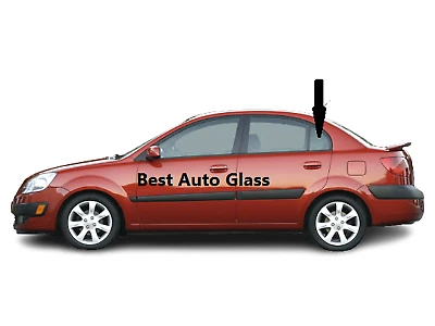Se adapta a: Kia Rio 2006-2011 sedán 4D lado del conductor ventana de ventilación trasera izquierda vidrio Foto 4 de 4