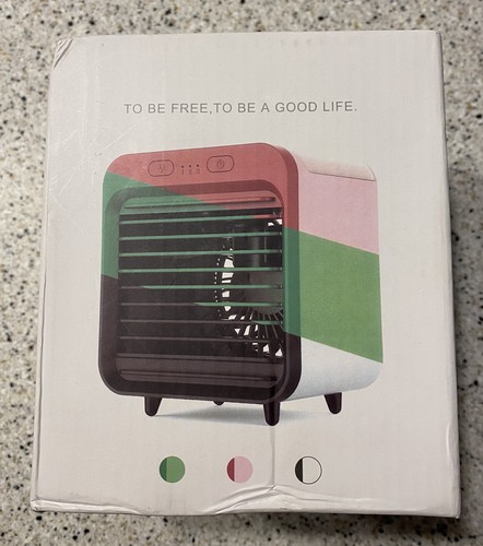 SL08 Mini Desktop Water Cooling Fan MINT GREEN NEW IN BOX - Picture 2 of 5