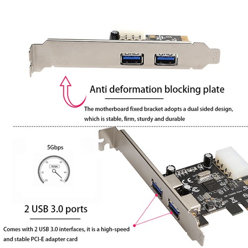 PCI-E To USB Card Expansion card PCI-E Sata Adapter Riser Card PCIe Converter - Afbeelding 5 van 8