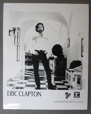 Eric Clapton black & white 8 X 10 glossy promo photo 1989 !