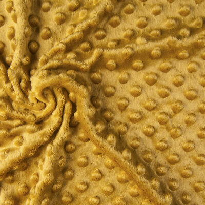 Stoff Polyester Minky Fleece ocker Noppen Soft Mole Fleece Softplüsch 