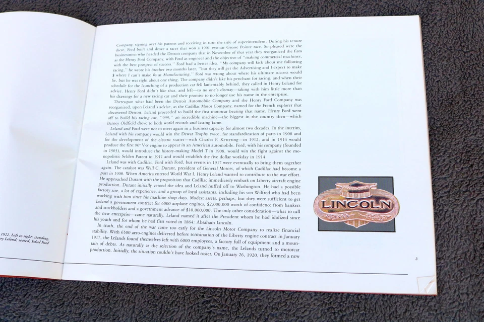 Vintage The Legend Of Lincoln Automobile Quarterly Magazine Excellent Color XW - Image 4 of 4