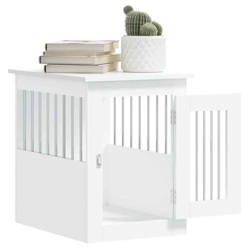 Wooden Dog Crate Puppy Cage Kennel Furniture Indoor House White 45x62x59cm - Picture 4 of 10
