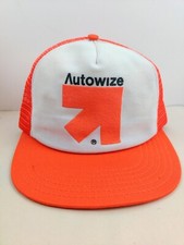 Vintage USA MADE Puffy Print Autowize Trucker Hat Snapback Dad Cap Vtg New NOS