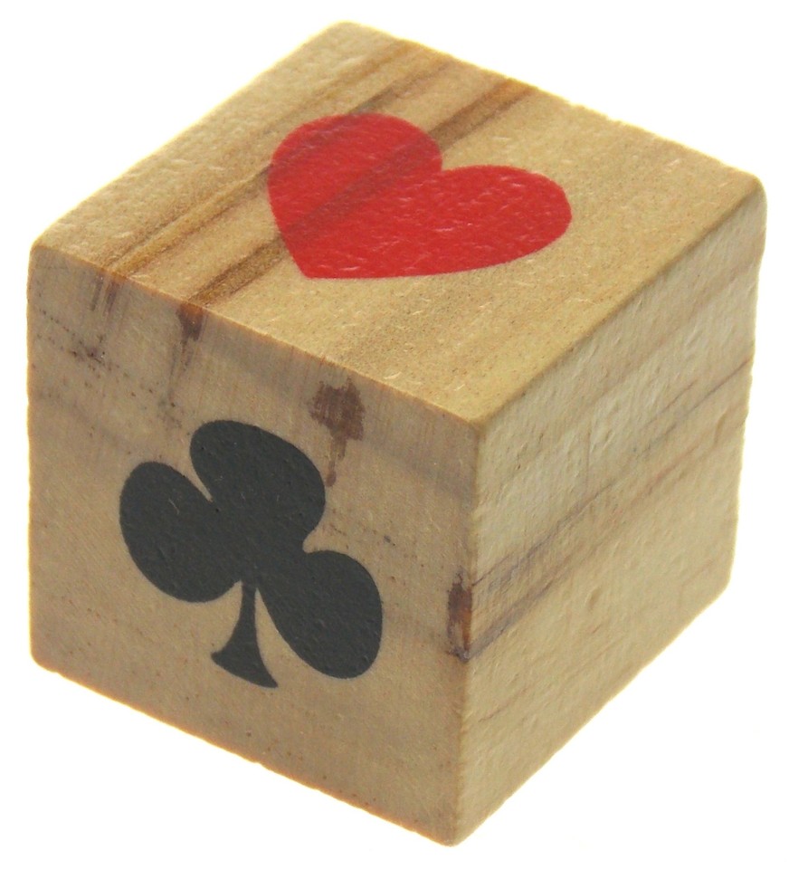 Hickoryville Set Of 2 Trump Suit Marker Dice – 40mm Wooden Dice For Card Games