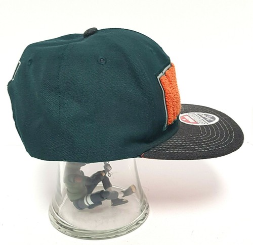 Gorra ZEPHYR University of MIAMI Hurricanes Snapback verde deletreada NCAA rara - Imagen 5 de 9