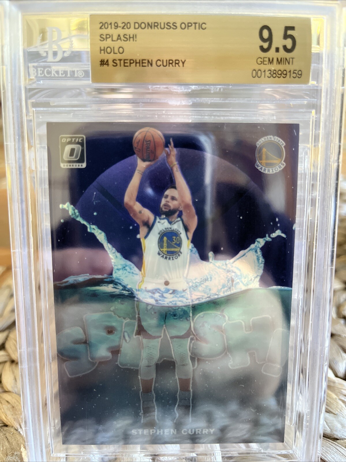 2019 Panini Donruss Optic #4 Stephen Curry Splash! Holo Prizm BGS 9.5 GEM MT