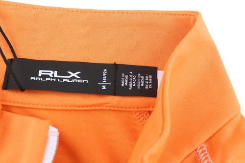 RLX RALPH LAUREN Golf Women Sweatshirt M Orange Pullover Half Zip Neck Jersey - Picture 7 of 13