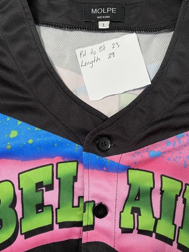 Bel Air 90er Jahre Retro-Stil Unisex Baseball-Trikot, Größe L Nummer 23 T-Shirt Molpe - Bild 4 von 4